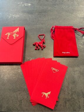 Prada Lunar New Year “Fire Horse” Bag Charm and Envelopes Set